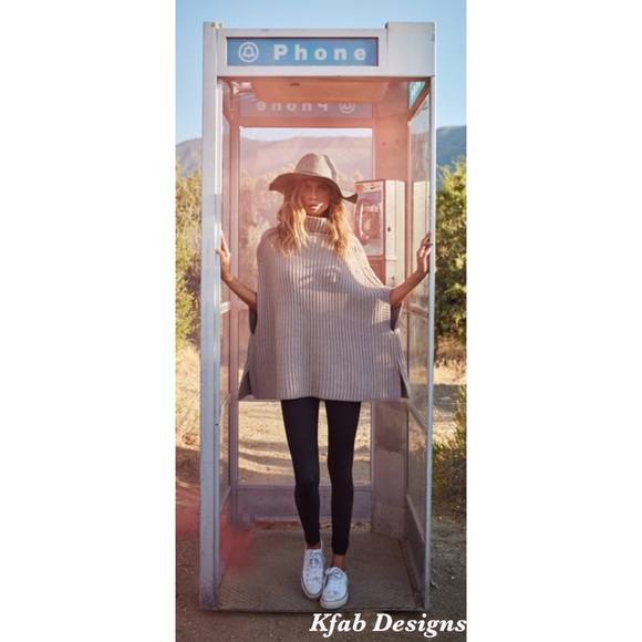 ❤️LAST 1! Softest Turtle Neck Solid Sweater Cape! - Picture 5 of 7